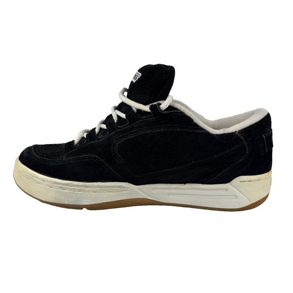 Womens Vtg Y2K Vans Chunky Puffy Skate Shoes Fat Tongue Black Sz 8 Suede Grunge - Picture 3 of 13